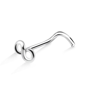 Infinity Silver Curved Nose Stud NSKB-382